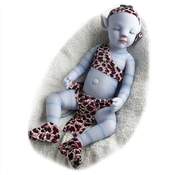 

RSG Reborn Baby Doll 21 Inches Lifelike Newborn Sweet Blue Baby Boy Night Light Full Vinyl Doll Gift Toy for Children