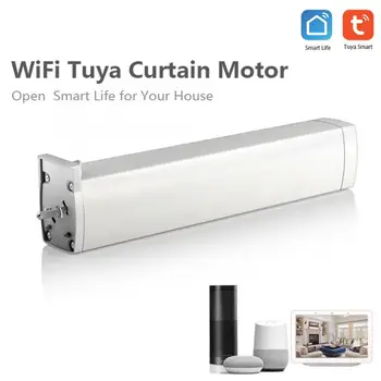 

Home Electirc Smart Curtain Motor Wifi Connection Voice Control 110-240V for Tuya US plug