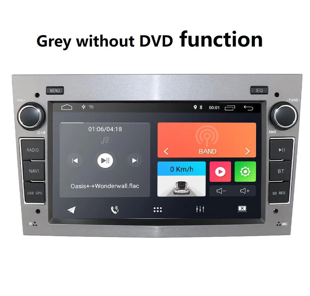 Android9.0 2DIN DVD gps для Vauxhall Opel Astra H G J Vectra Antara Zafira Corsa мультимедийный экран автомобиля Радио стерео аудио 4GWIFI - Цвет: grey without DVD