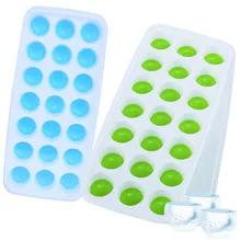 21ice grade silicone bandeja de gelo molde doméstico tridimensional quadrado moldes de bandeja de gelo com capa clara # yj
