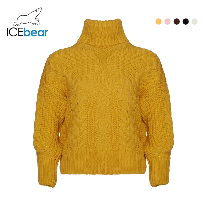 ICEbear женские свитера Осень зима 2019 Женская водолазка повседневный свободный
