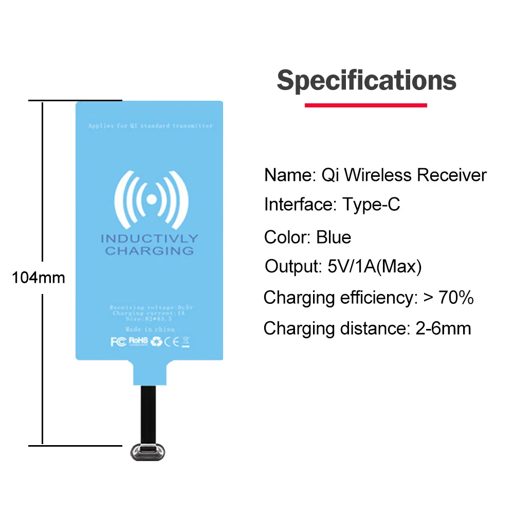 happy one】Qi Charger Receiver for Oneplus 5T 6T 7T 8T