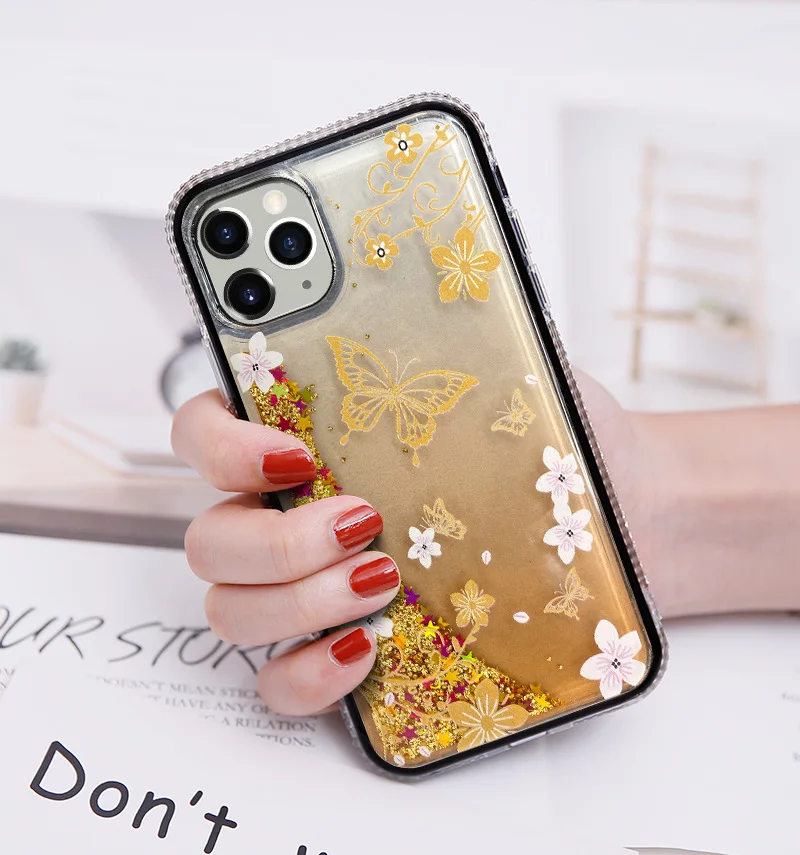 10pcs Glitter Bling Quicksand Rhinestone Phone