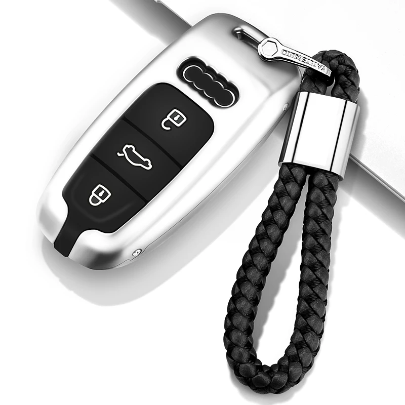 

Aluminum Alloy Key Case Cover For Audi 2019 A6L A8L 2018 A7 Car Keychain