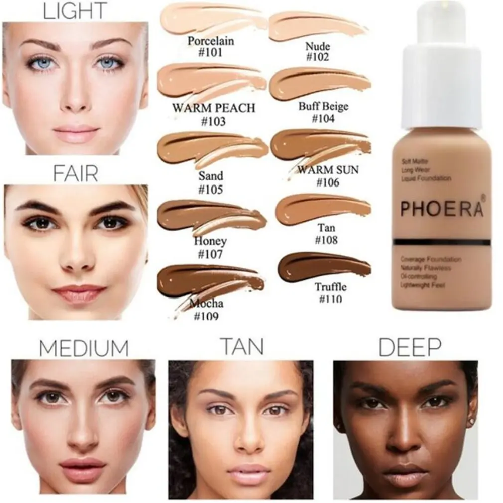 PHOERA Perfect beauty Жидкая основа для лица Мягкая матовая длинная одежда покрытие маслом основа