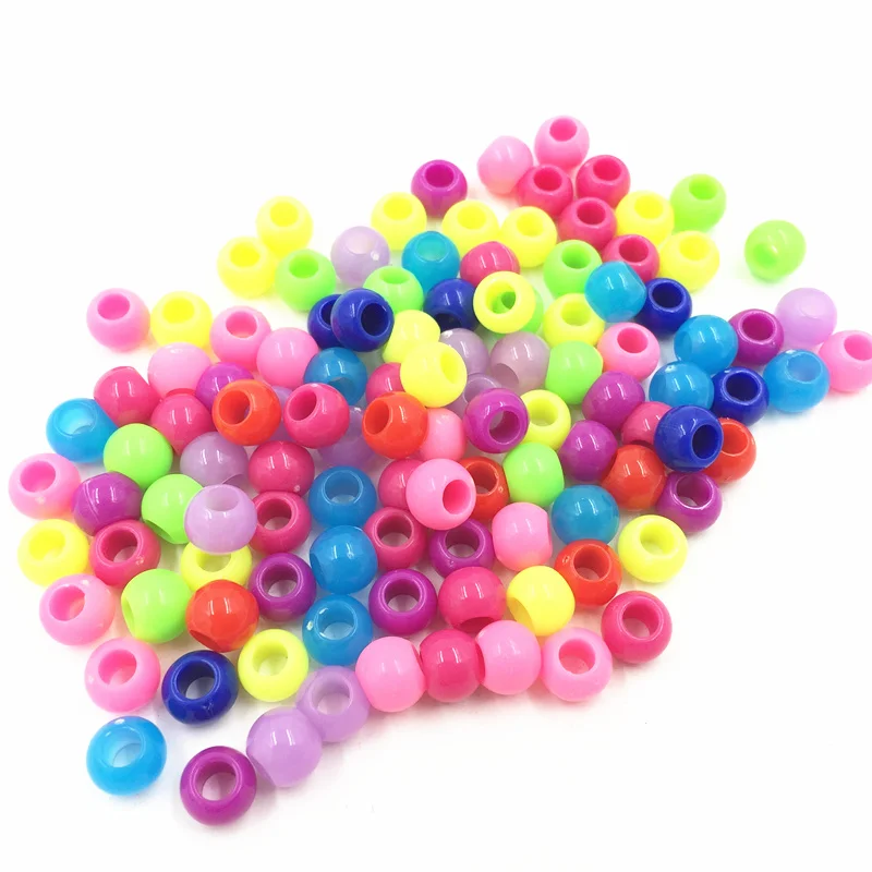 

100Pcs Mixed Colourful Spacer Beads Round Acrylic Craft Fashion Jewelry DIY Findings 8mm
