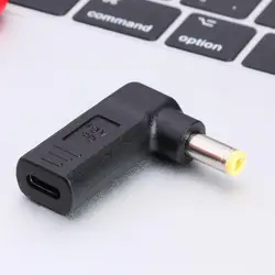 With PD simulation trigger DC Male Plug Adapt 90 degree USB 3.1 USB-C Type-C bus To 5.5x2.5mm DC power supply plug converter bus