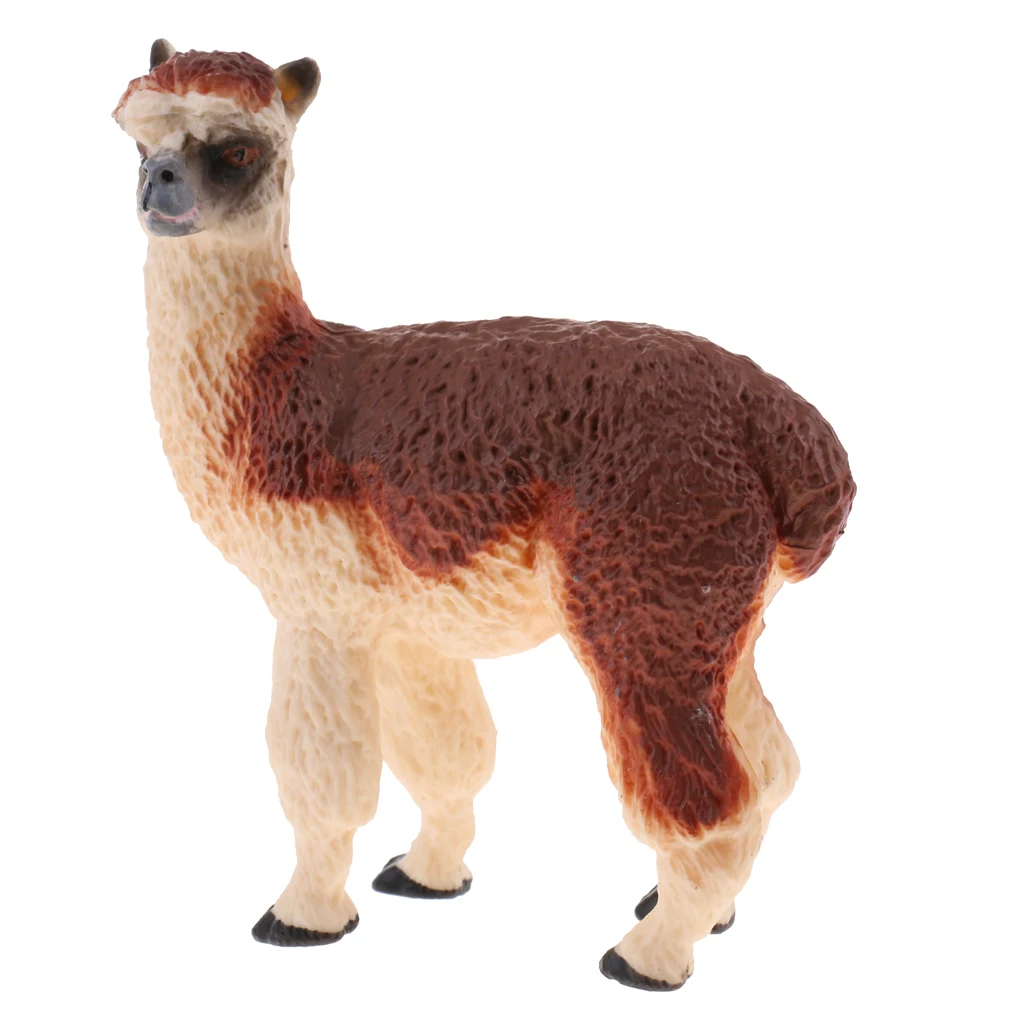 Lifelike Simulation Jungle Widlife Alpaca Animals Model Figurine Kids Action Figure Science Nature Toys Home Decoration Props