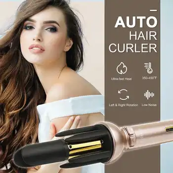 

Professional Automatic Hair Curler Dual PTC Waves Hair Curling Styling Iron Styler Fast Heating Styling 360°Rotary Power Cord