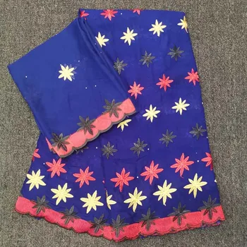

Hot sale african swiss voile lace in switzerland 5+2yards nigerian lace fabrics latest african laces 2019 cotton lace NHH055 RED