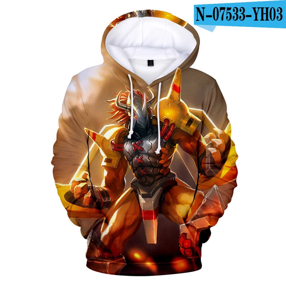 Дигимон Приключения WarGreymon 3D Kpop корейский Повседневный длинный рукав модные мягкие толстовки кофты Топы - Цвет: 3D