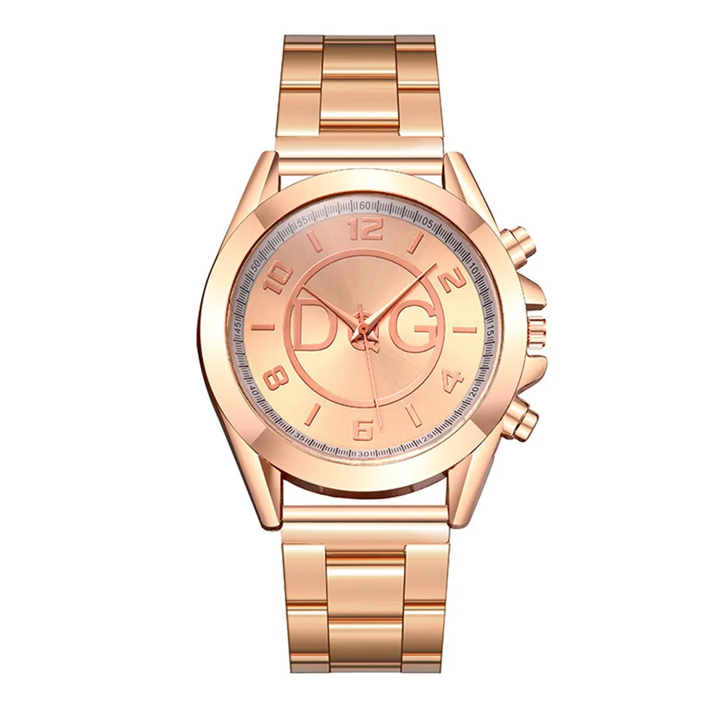 Роскошные женские часы с циферблатом, Женские Аналоговые кварцевые наручные часы DesignRose, ремешок из сплава золота, простые часы, платье, Montre Femme@ 50