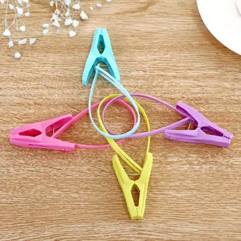 

Multicolor Rope Clip Hanging Clothes line Sock Windproof Hanger Clothes Peg Plastic Clip Pins