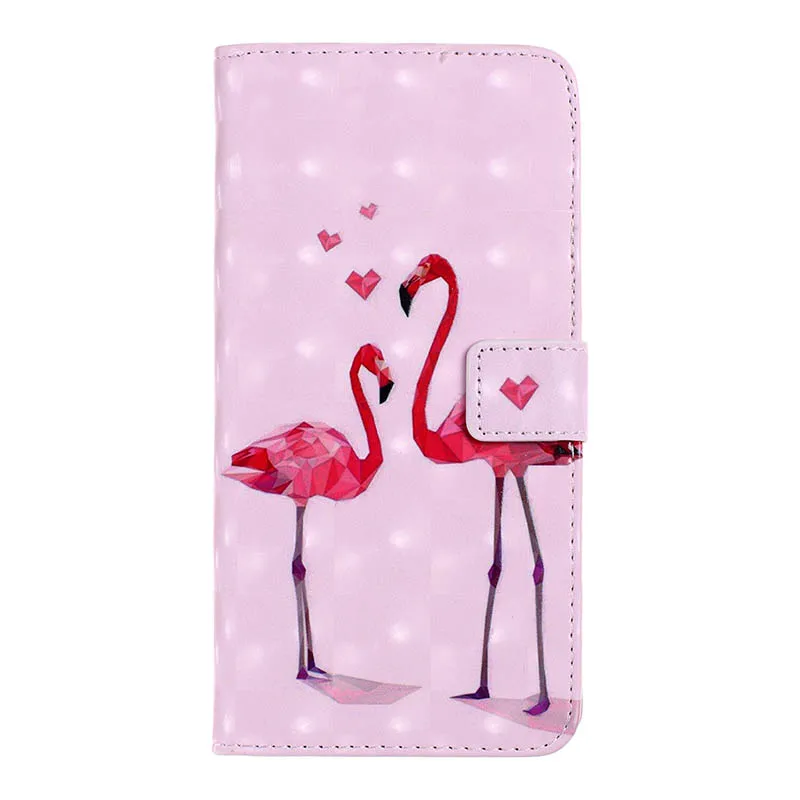 Coque флип чехол для телефона из искусственной кожи для samsung Galaxy S10 S10e S9 S8 плюс S7 S6 край S5 A10 A20 A30 A40 A50 A70 M10 M20 M30 крышка - Цвет: Flamingo