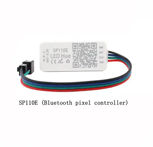 WS2812B LED 디지털 유연한 개별적으로 주소 지정이 가능한 패널 픽셀 화면, SP110E (블루투스 픽셀 컨트롤러) 키트 2