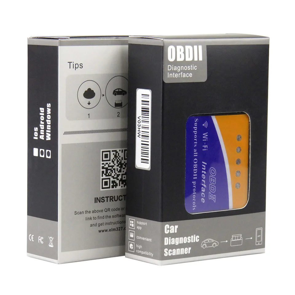 Диагностический сканер Super PIC18F25K80 ELM327 Wi Fi V1.5 OBD2 лучший Elm 327 Мини ELM V 1 5 OBD 2 iOS