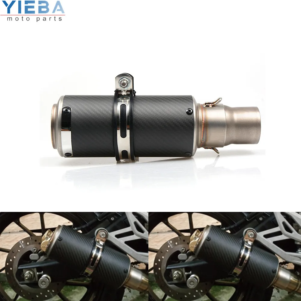 

36MM-51MM/61MM SC Motorcycle Accessories Exhaust Pipe Tailpipe Section for KAWASAKI msx125 crf 230 ER6N ATV Z800 Dirt Bike ZX6R