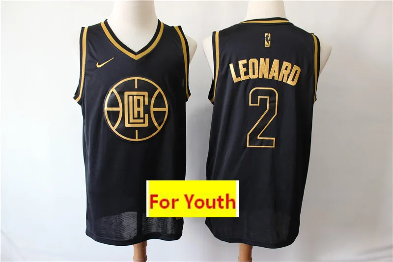 As photo Женский Молодежный детский бейсбольный мяч Los Angeles Kawhi Leonard Paul Джордж трикотажные изделия - Цвет: As photo