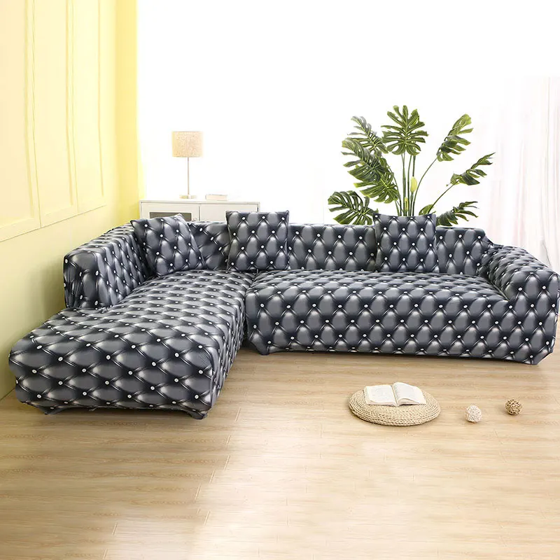 Угловой чехол для дивана, Одноцветный эластичный чехол для дивана, современный L образный чехол для дивана SA58008 - Цвет: 21