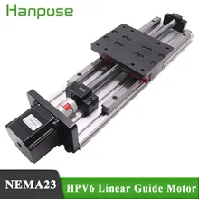 Hpv6 linear módulo ballscrew sfu1204 com guias lineares hgh15 hiwin 100% mesmo tamanho com nema23 2.8a 56mm motor deslizante