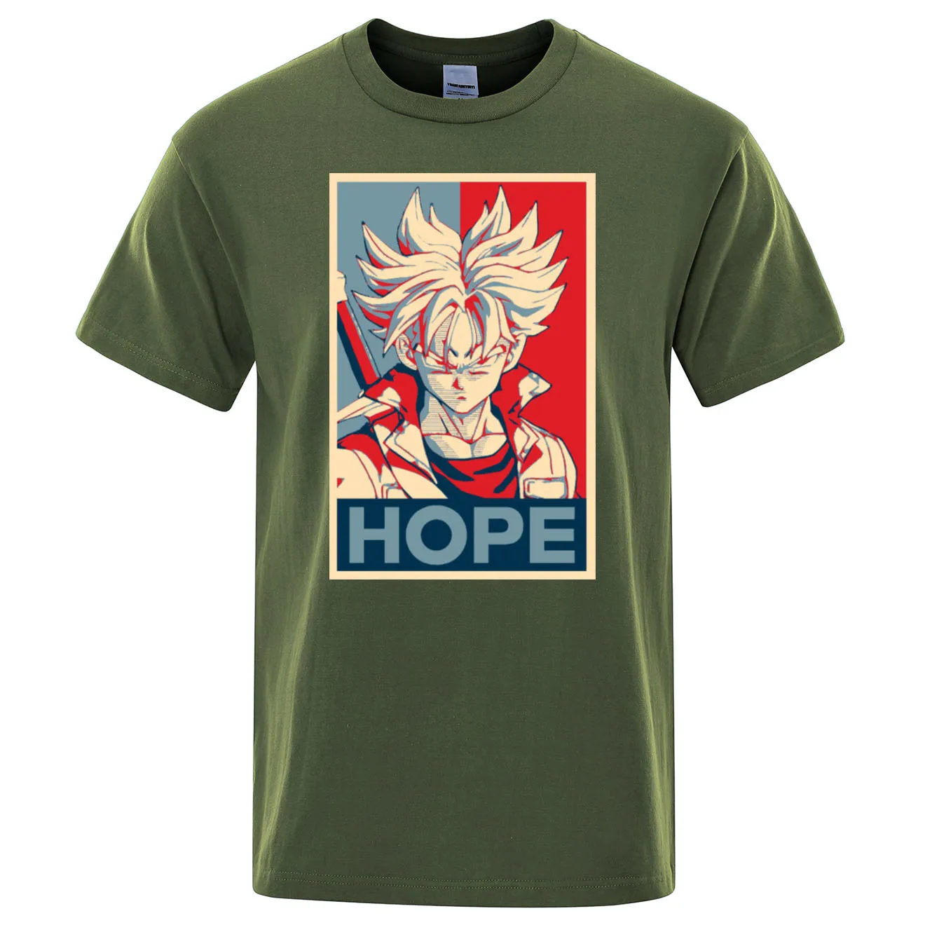 Dragon Ball; Dragonball Z Футболка мужская летняя хлопчатобумажная футболка Японские Аниме шорты hope Футболка Хип-Хоп Топы Harajuku уличная одежда - Цвет: army green 6