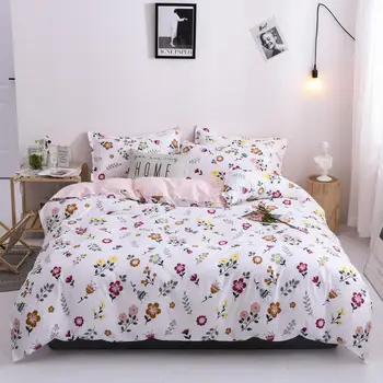 

Bonenjoy Bedding Set Single/Queen/King size Floral Style Quilt Cover With Pillowcase jogo de cama Flat Sheet For Double Bed
