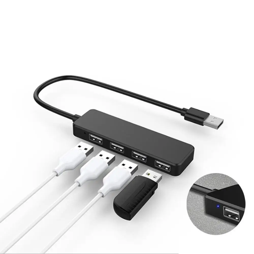 Hub Adapter USB Hub Mini USB 2.0 Hi-Speed 4-Port Splitter For PC Laptop Notebook Receiver Computer Peripherals Accessories
