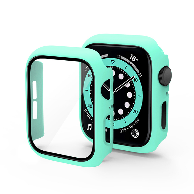 for Apple watch Case 45mm 41mm 44mm 40mm 38mm 42mm PC creen protector bumper Tempered Glass for iwatch series 7 6 SE 5 4 3
