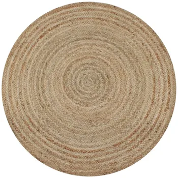 

vidaXL Area Rug Braided Jute 90 cm Round 245336