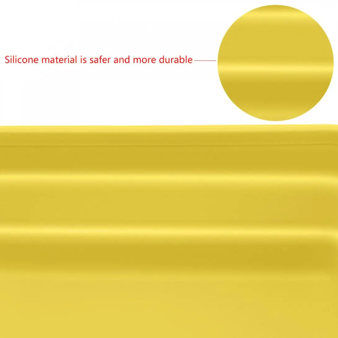 Желтый 1200 мл Портативный Прямоугольный силиконовый масштабируемый складной Ланчбокс Bento Box с силиконовой заглушкой для-40~ 230 градусов Цельсия