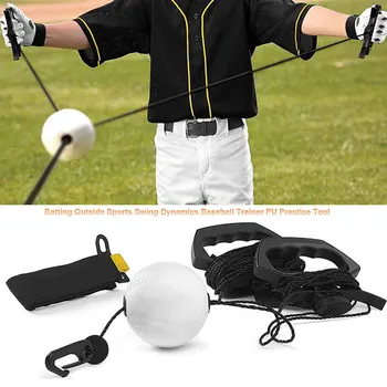 

Professional Baseball Trainer Black Device Kids Adult Practice Outside Sports PU Exercise Strike Swing Dynamics Practical Tool