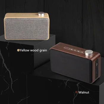 

Wireless Bluetooth Speaker 5W Wooden Desktop Computer Speaker 2.1 Subwoofer Sound Bar Large Bluetooth Sound Column Music Center