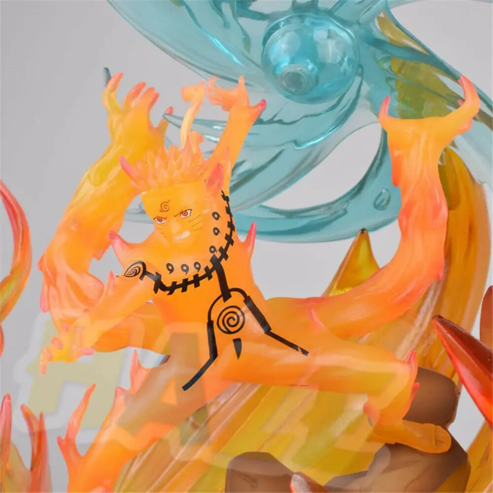 Горячая аниме Figuarts нулевой Наруто шиппууден Наруто Uzumaki 35 см ПВХ Фигурка Статуя Модель игрушки светильник в оригинальной коробке