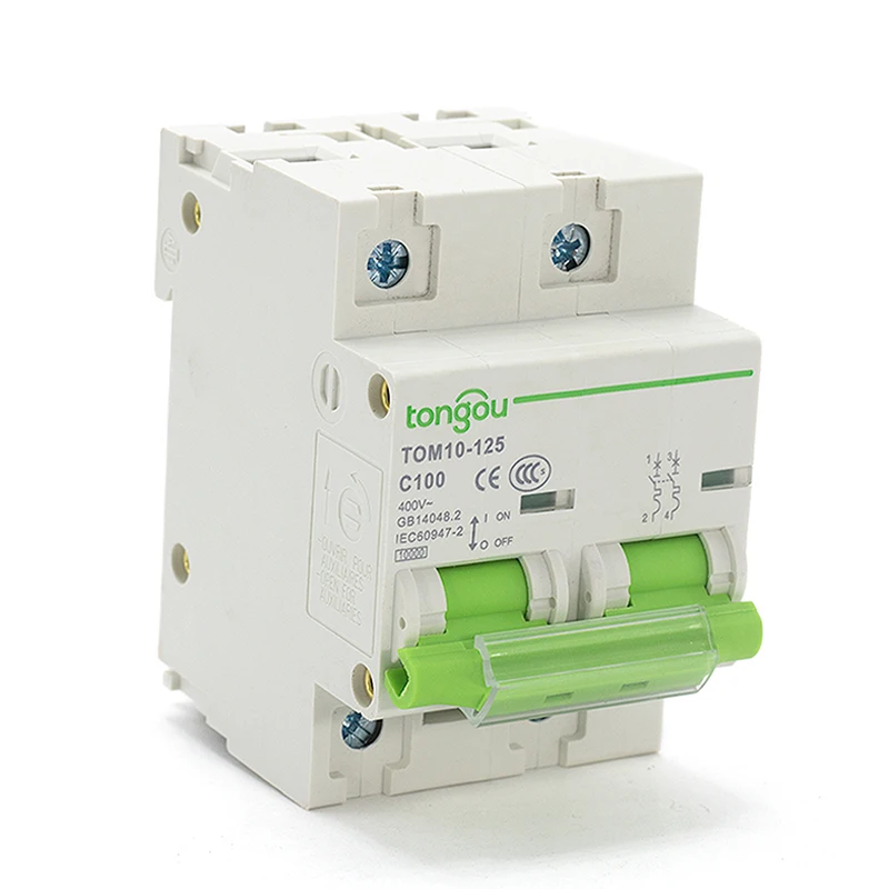 TOM10 4 полюса 80A 100A 125A 54 мм* 82 мм AC 110 в/220 в/415в~ 10ка высокая емкость ломания кривой C миниатюрный автоматический выключатель