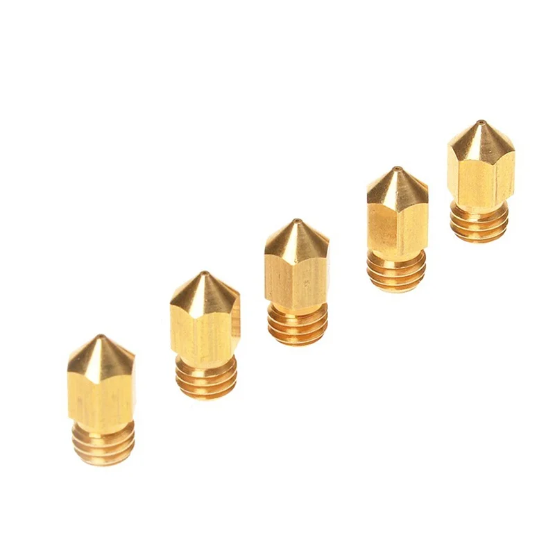 10pcs 0.2 0.3 0.4 0.5 0.6 0.8 1.0 mm MK8 Extruder Nozzle 1.75mm 3.0mm for 3D Printer Makerbot Anet A8 Creality CR-10 CR-10S S4