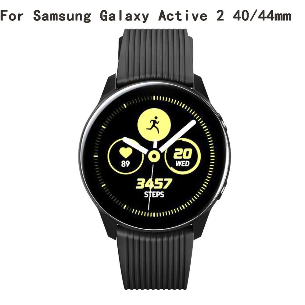 Силиконовый сменный ремешок для наручных часов Samsung Galaxy Watch Active 2 40/44 мм браслет