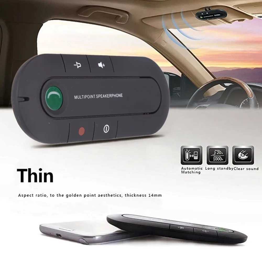 Bluetooth динамик 4.1EDR беспроводной аудио музыкальный приемник Hands Free Bluetooth автомобильный комплект солнцезащитный козырек портативный Bluetooth MultipoinK