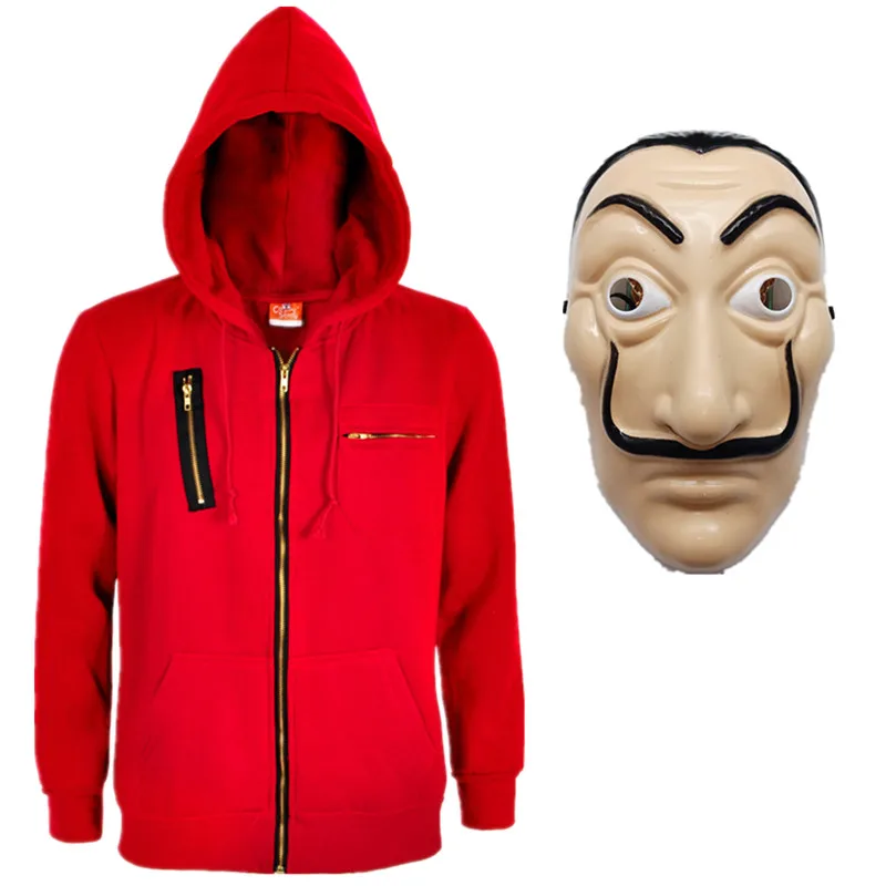 Горячая ТВ La Casa De Papel толстовки кофты куртка Косплей костюмы салвара дали маска косплей реквизит
