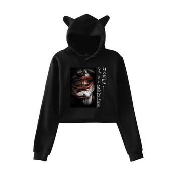 

Joaquin Phoenix Movie Joker 2019 Gotham City Arthur Fleck The Joker fashion Cat ears Top Women Hoodies Sweatshirt Sexy clothes