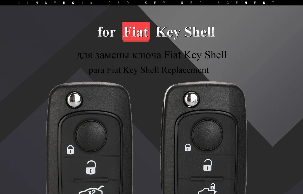 Keyforkess 200 pz 3/4 pulsante pieghevole chiave per auto a distanza custodia Shell per Fiat Egea Tipo 500X con lama Flip Uncut SIP22 - H487a10ed7ad1472899687dd924000014d