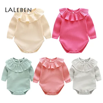 

2019 Children Clothes RomperSpring and Autumn Girls Long Sleeved O-neck Solid Toddler Jumpsuit Baby Climbing Newborn Clothes