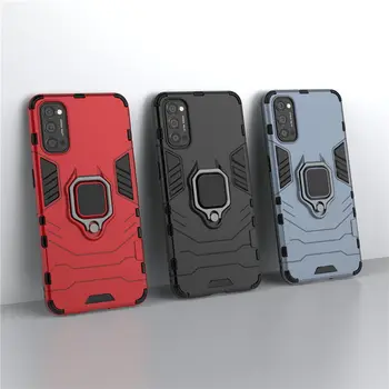 

100pcs/lot Ring Car Holder Case For OPPO Realme X50 Find X2 Reno 3 4 Pro A8 A31 A91 F15 5G Hybrid 2 in 1 Armor Shockproof Cover