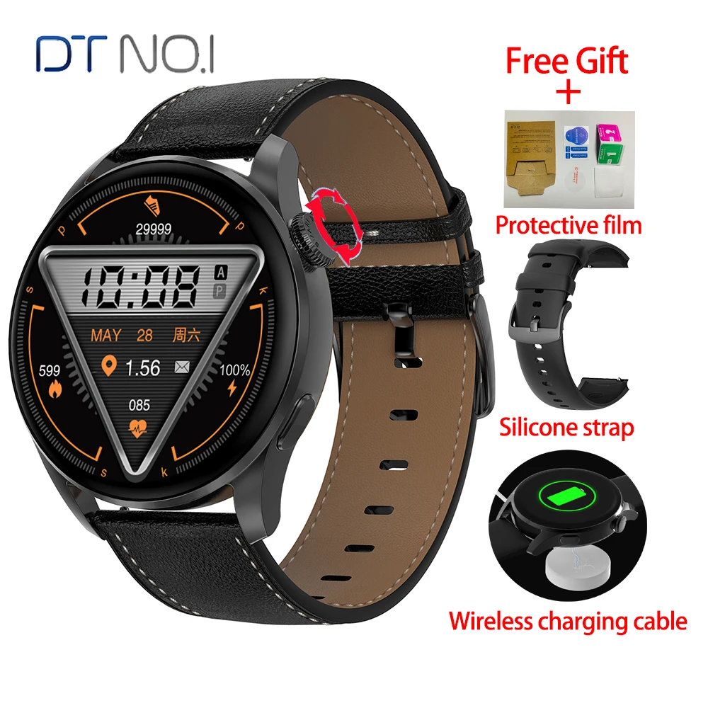 Умные часы DT No.1 DT3 1 36 дюйма IP68 ЭКГ ФПГ пульсометр 390*390 HD 100 | Электроника