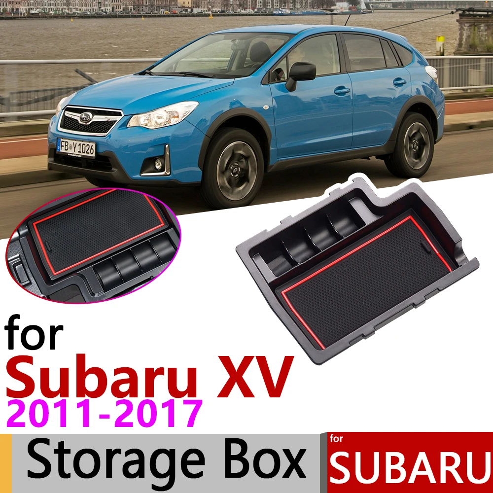 Для Subaru XV Crosstrek WRX STI 2011 ~ 2017 подлокотника коробка для хранения органайзер