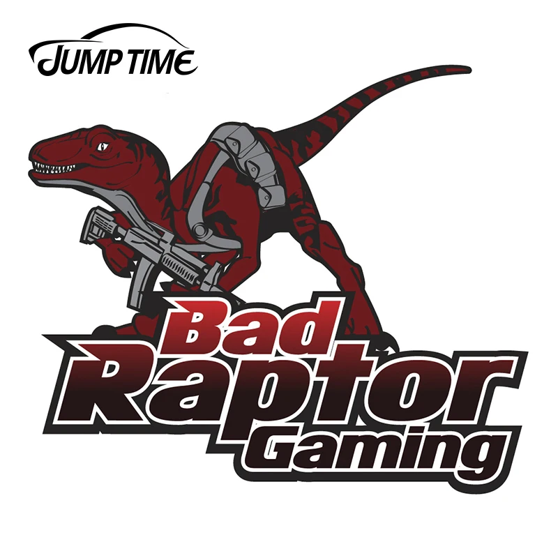 JumpTime 13 x 11.1cm Bad Raptor Gaming Car Sticker Creative Vinyl Wrap Windows Surfboard Decal Waterproof Occlusion Scratch | Автомобили и