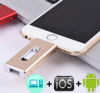 

For iPhone 7 iPad iPod iOS Android Phone Pen Drive 128GB 64GB 32GB 16GB 8GB OTG USB 3.0 Flash Drives HD Memory Stick Pendrive