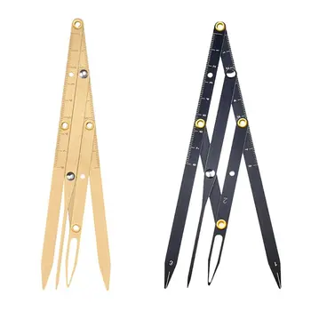 

Stainless Steel Eyebrow Caliper Gold Ratio Divider Sliding Measuring Ruler Three-point Positioning Balance Rulers Stencil Tool