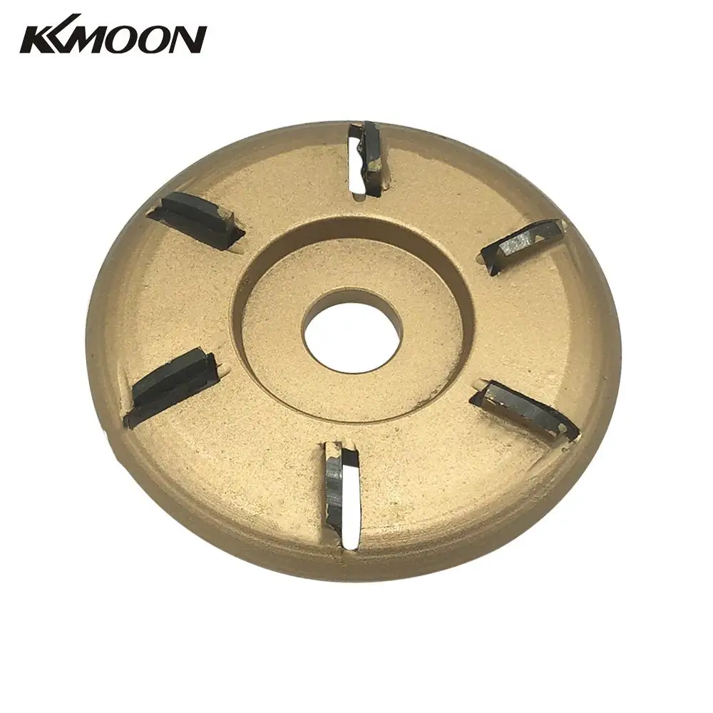 KKMOON 6-Teeth Gold steel power резьба по дереву дисковый инструмент дуги/плоский Фрезерный резак деревообрабатывающий турбо для 16 мм апертура угловая шлифовальная машина