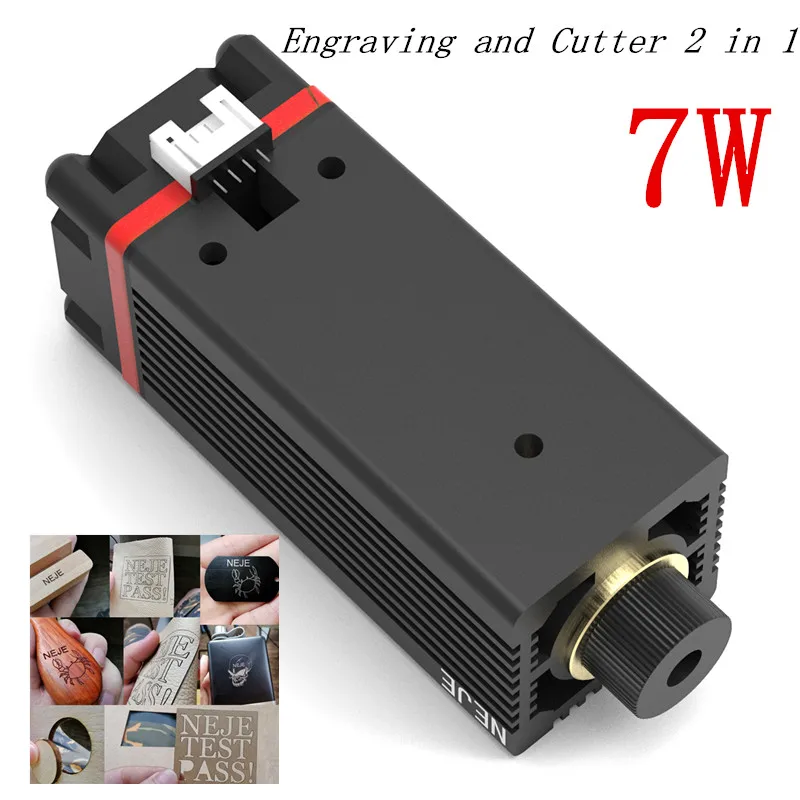 

NEJE 7W Laser Module Kit CNC Blue Light With TTL / PWM Modulation for NEJE Laser Engraver Laser Cutting DIY Laser Head