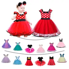Маскарадное пасхальное платье с Минни Маус для девочек; костюм Белоснежки на Хэллоуин; платья принцессы для маленьких девочек; детская одежда